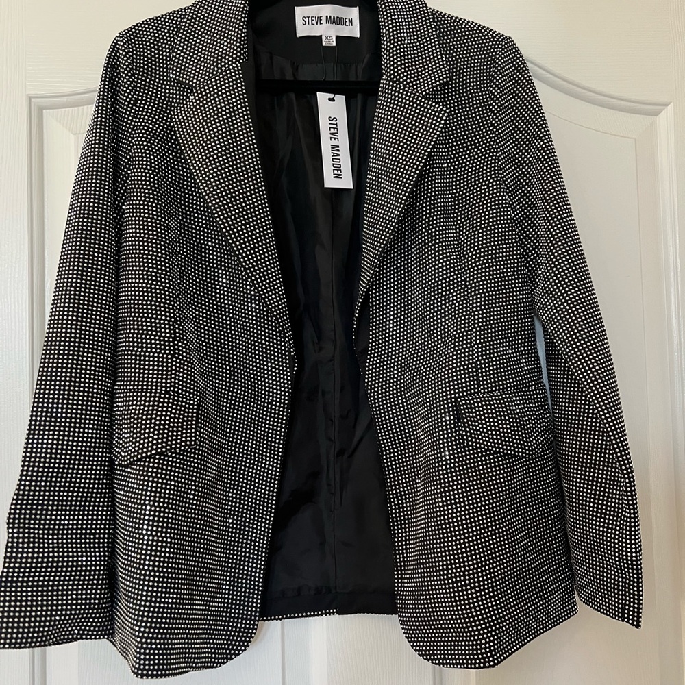 Steve Madden Women's Rhinestone Blazer